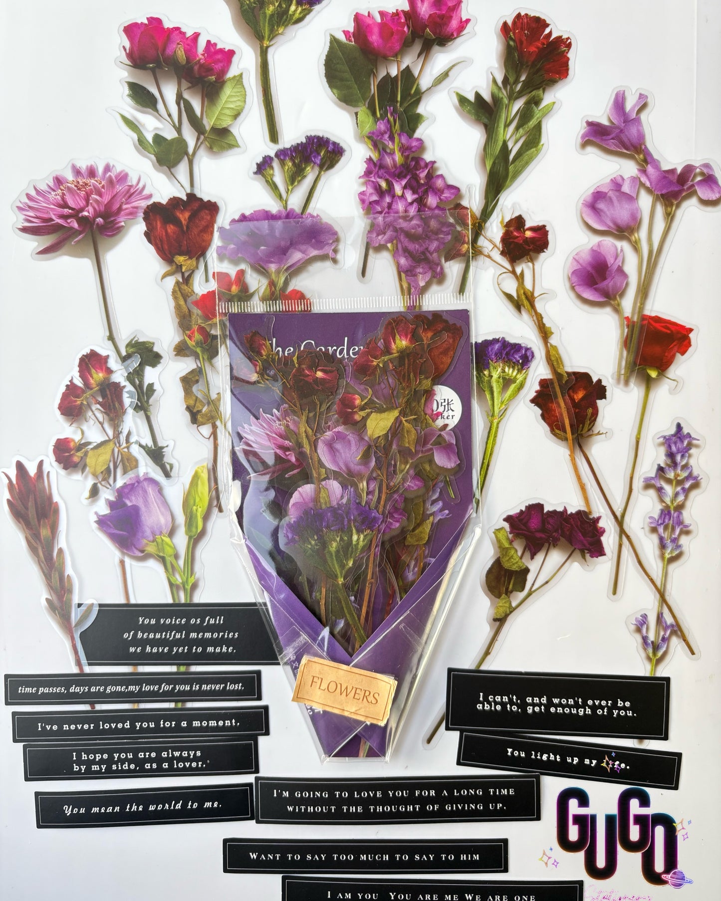 Flower bouquet stickers