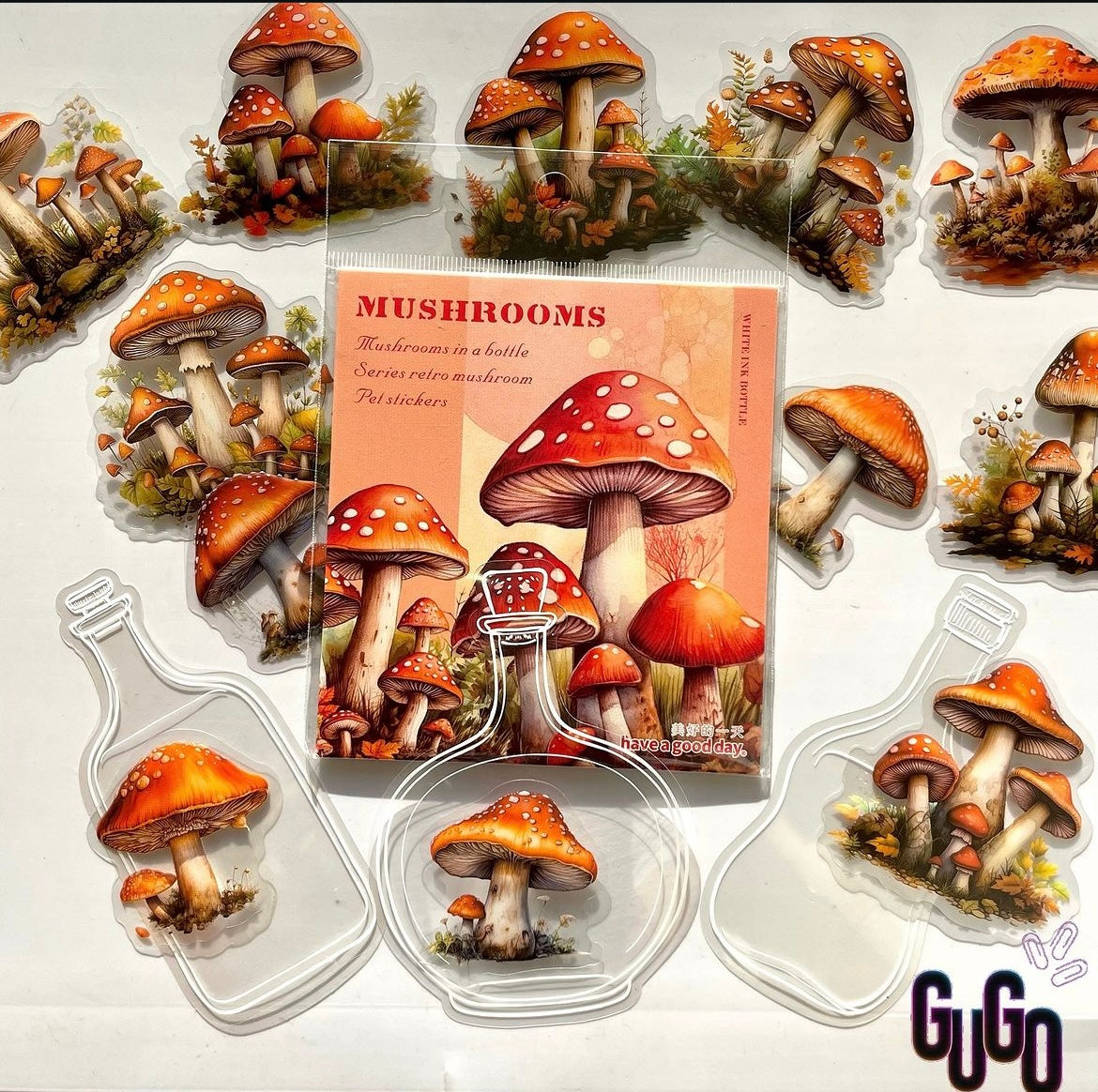 Mushroom and Jars Stickers