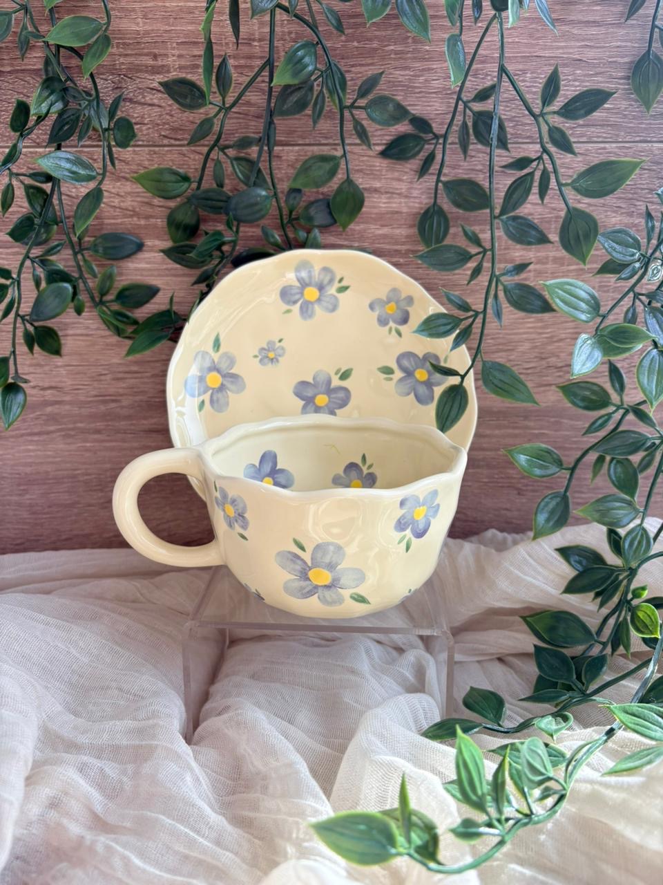Painted Flower Mugs