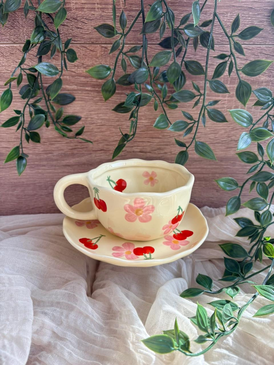 Painted Flower Mugs