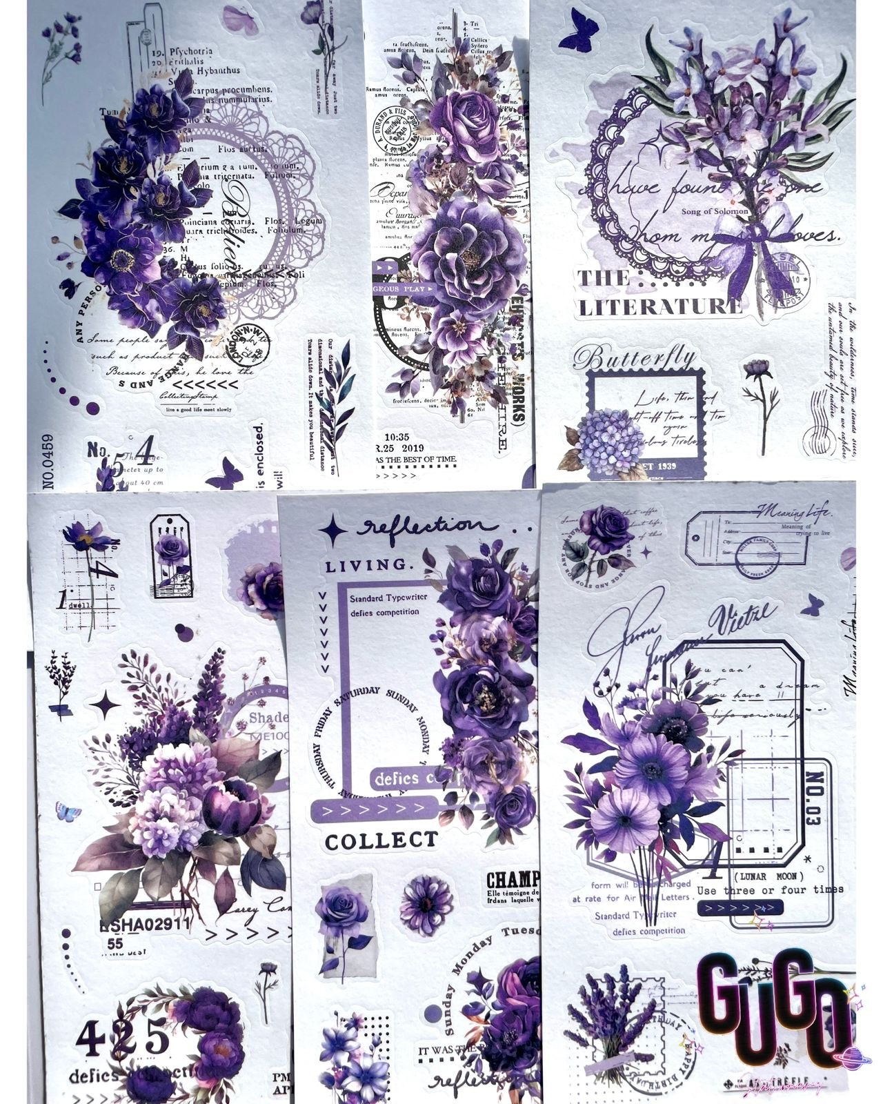 Flower Diary Sticker sheet