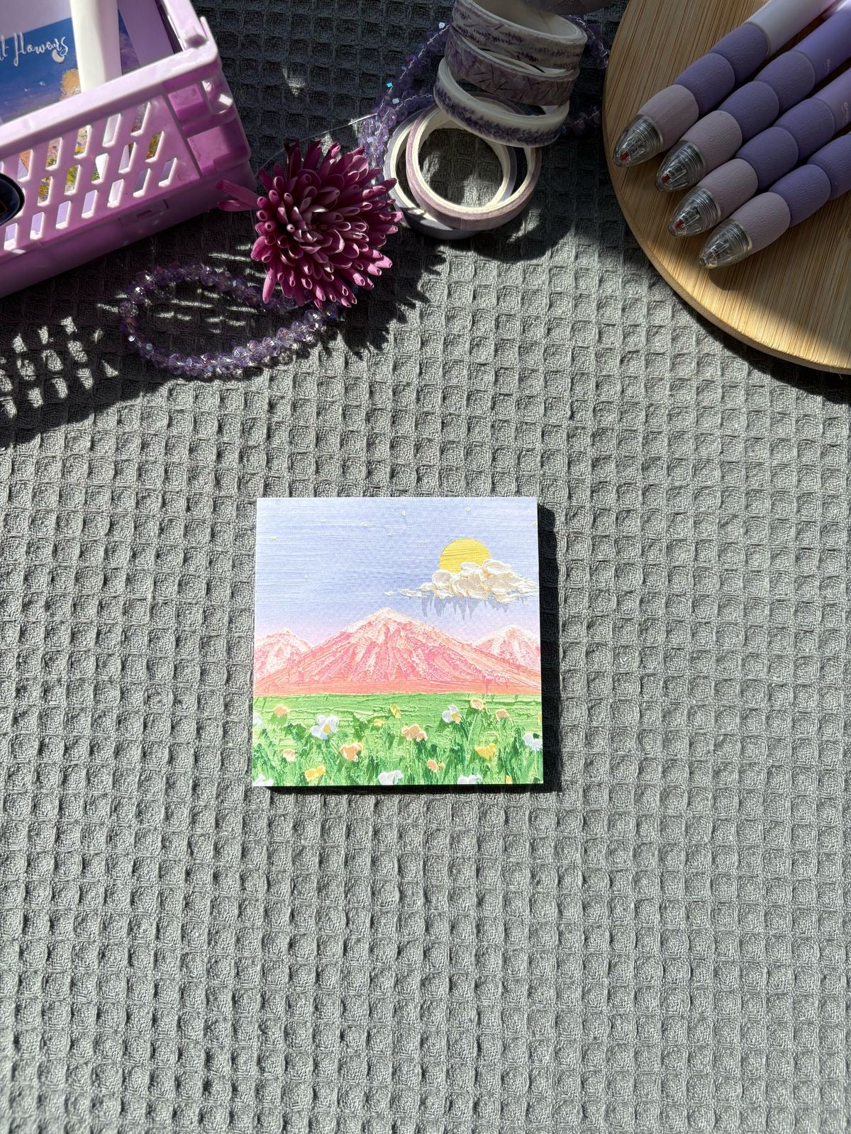 Oil painting sticky note