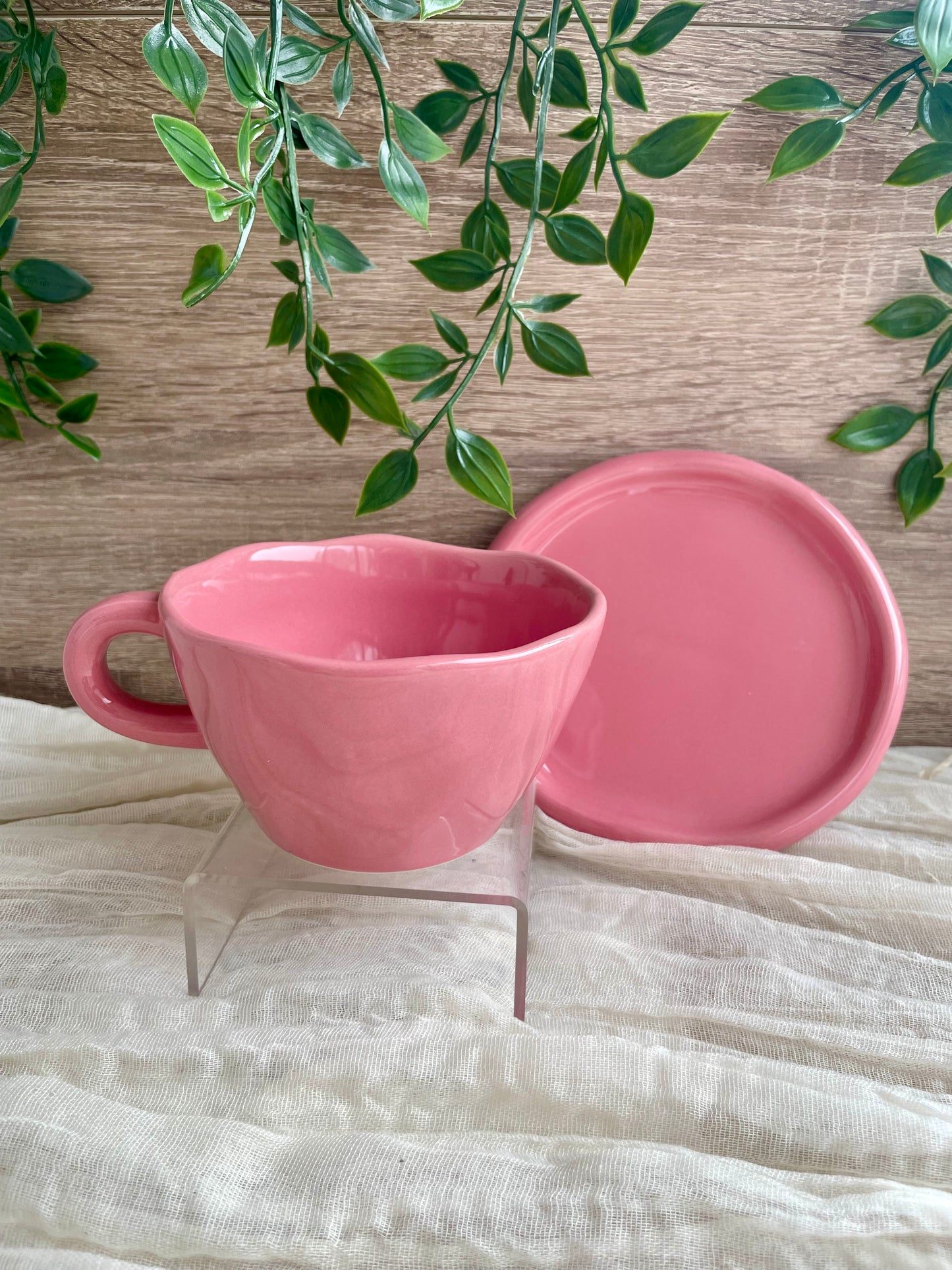 Plain Mug & Saucer