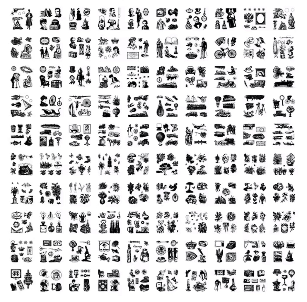 100 stickers sheets