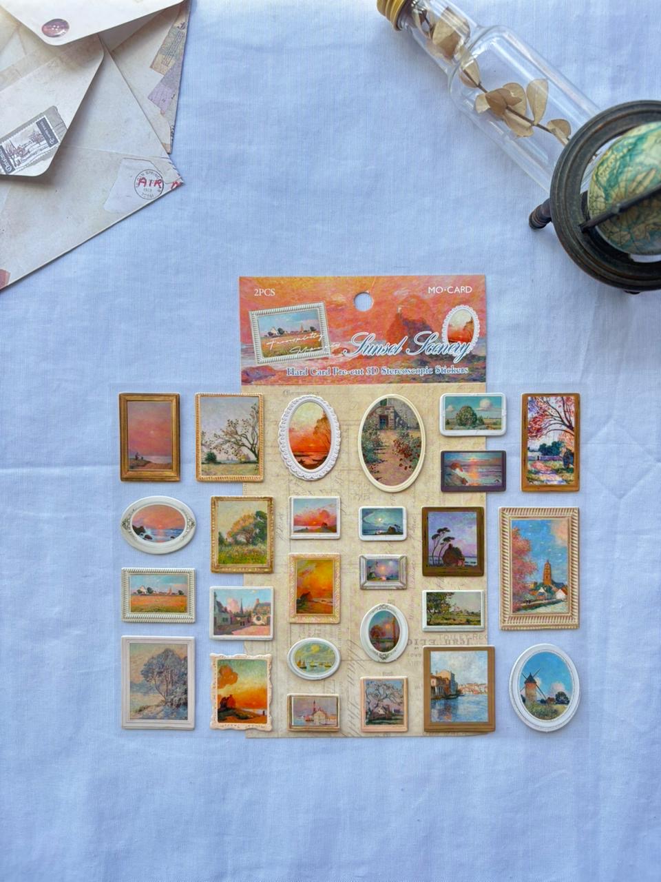 3D Card Famous Painting Stickers