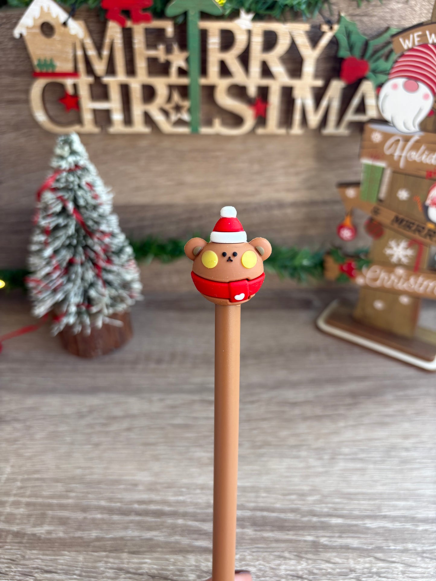 Christmas pens blue ink